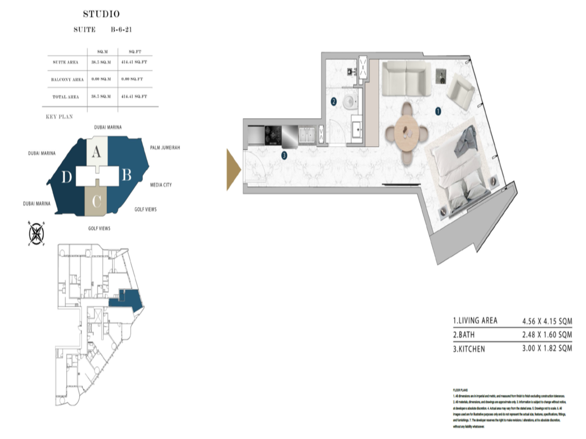 Luxury Studio | High Floor | Palm View - photo 1